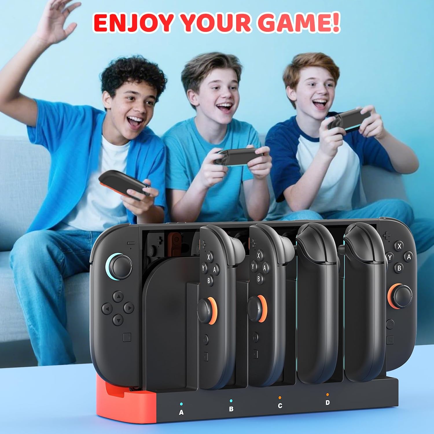 Switch 2 Controller Charger, [Dual-Direction Charging] Dockable Charging Dock for Nintendo Switch 2- FastMagnetic Charger for Joycon 2 with LED Indicator - NS 2 Charge Dock - Image 7