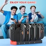 Switch 2 Controller Charger, [Dual-Direction Charging] Dockable Charging Dock for Nintendo Switch 2- Joycon 2 with LED Indicator, FastMagnetic Charger - NS 2 Charge Dock (for Switch 2)