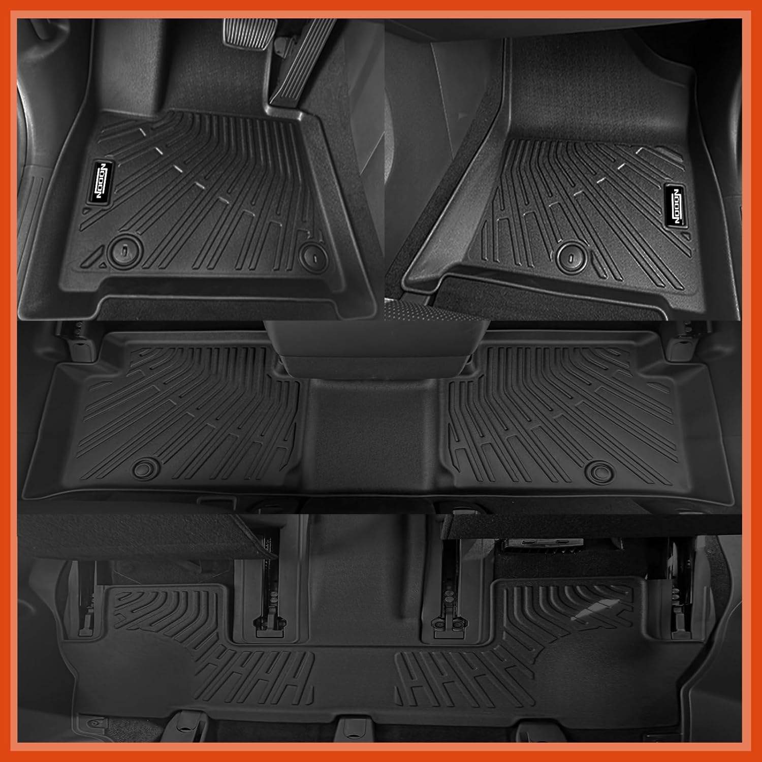 All Weather Floor Mats for Buick Enclave 7 Seats 2018-2024 Floor Mats & Trunk Mat & Backrest Mats for Buick Enclave Accessories Anti-Slip Floor Liner - Image 3