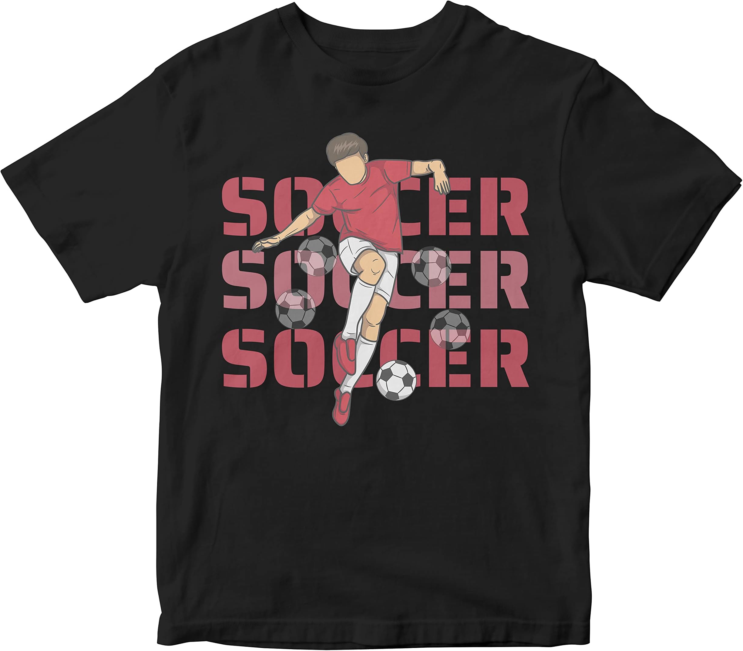 HeybrohKids T-Shirt Soccer Graphic Artwork 100% Cotton Boy's Girl's Regular Fit Unisex T-Shirt