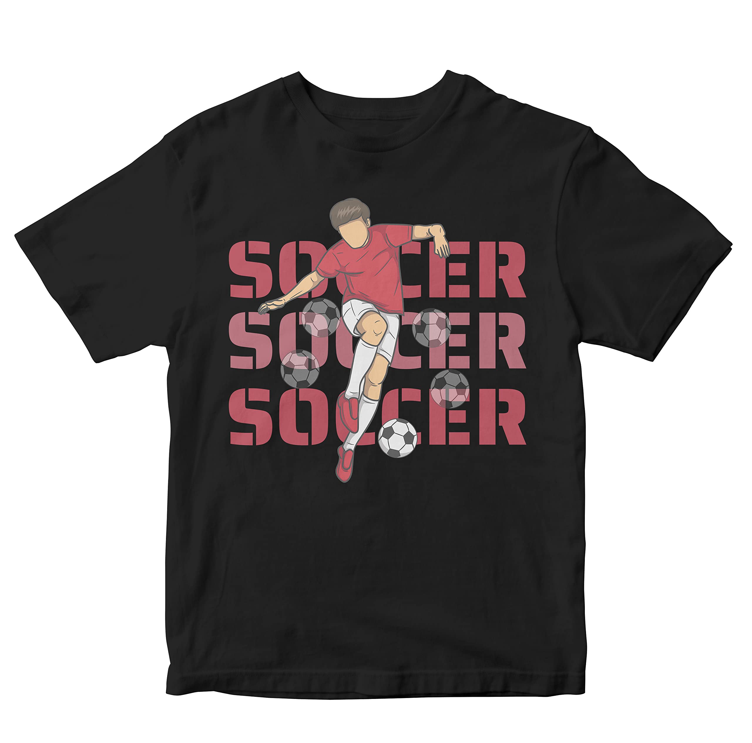 HeybrohKids T-Shirt Soccer Graphic Artwork 100% Cotton Boy's Girl's Regular Fit Unisex T-Shirt