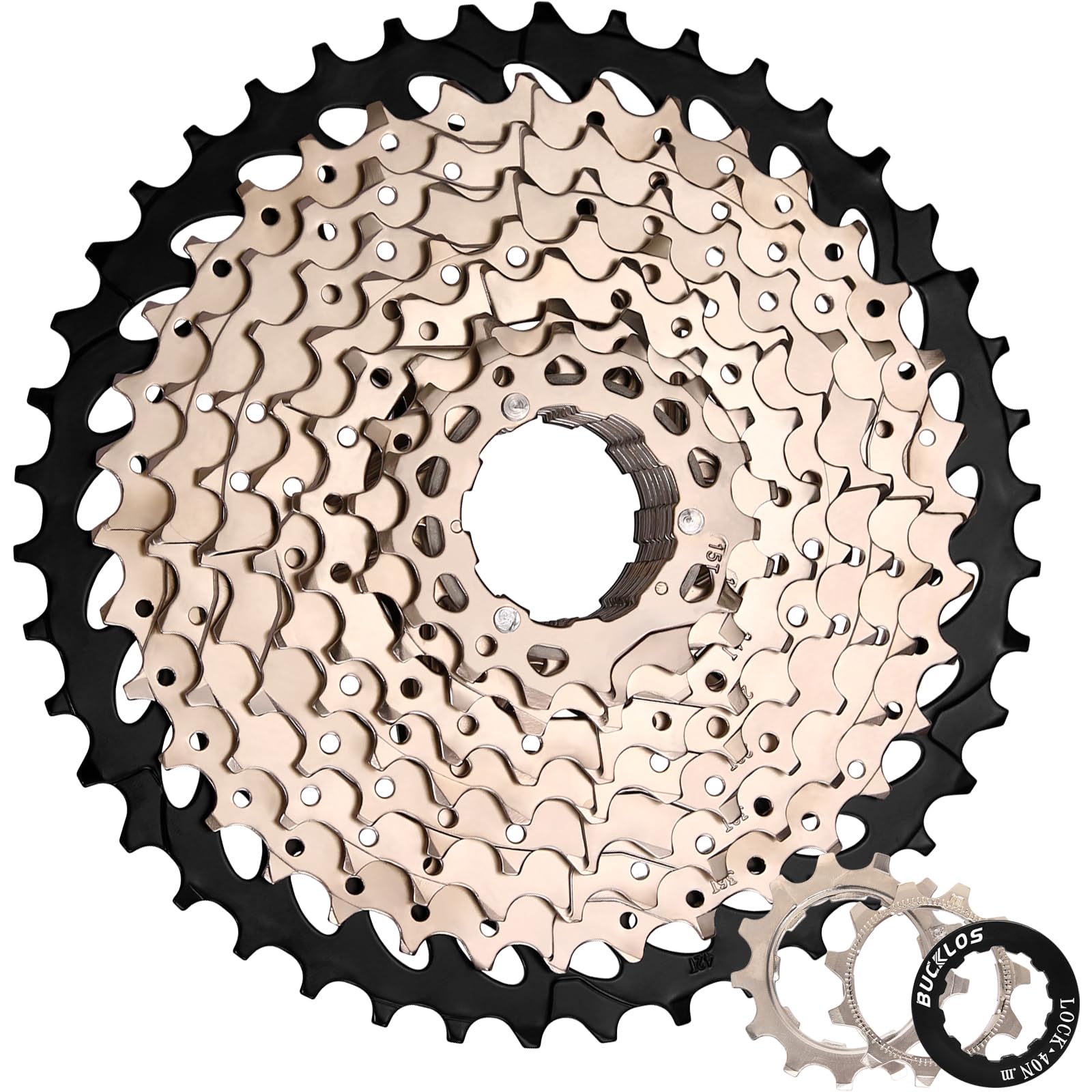 AEYINO Cassette 10 Speed 11-42T,Bicycle Freewheel Fit Mountain Bike/Road Bike/XC/DH/AM,Compatible with Shimano Sram — image 1