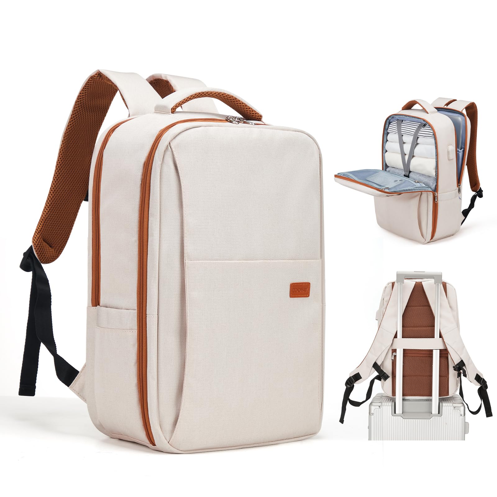 SZLX Borse da Viaggio 45x36x20 Zaino Easyjet Donna Zaino Ryanair 40x20x25 Bagaglio a Mano Zaino impermeabile uomo trekking, Borsa da Viaggio Cabina aereo Zaino per Laptop con Porta di ricarica USB