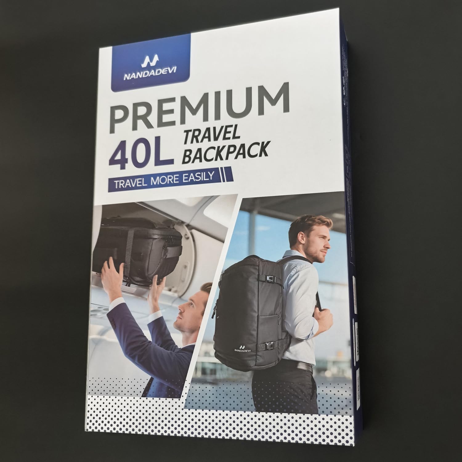 NANDADEVI Plecak męski, 40 l, duży, wytrzymały, wodoodporny plecak turystyczny z izolacją na sucho i mokro, plecak na laptopa o przekątnej ekranu 17,3", szary, 49 x 31 x 20 cm, 40 l, szary