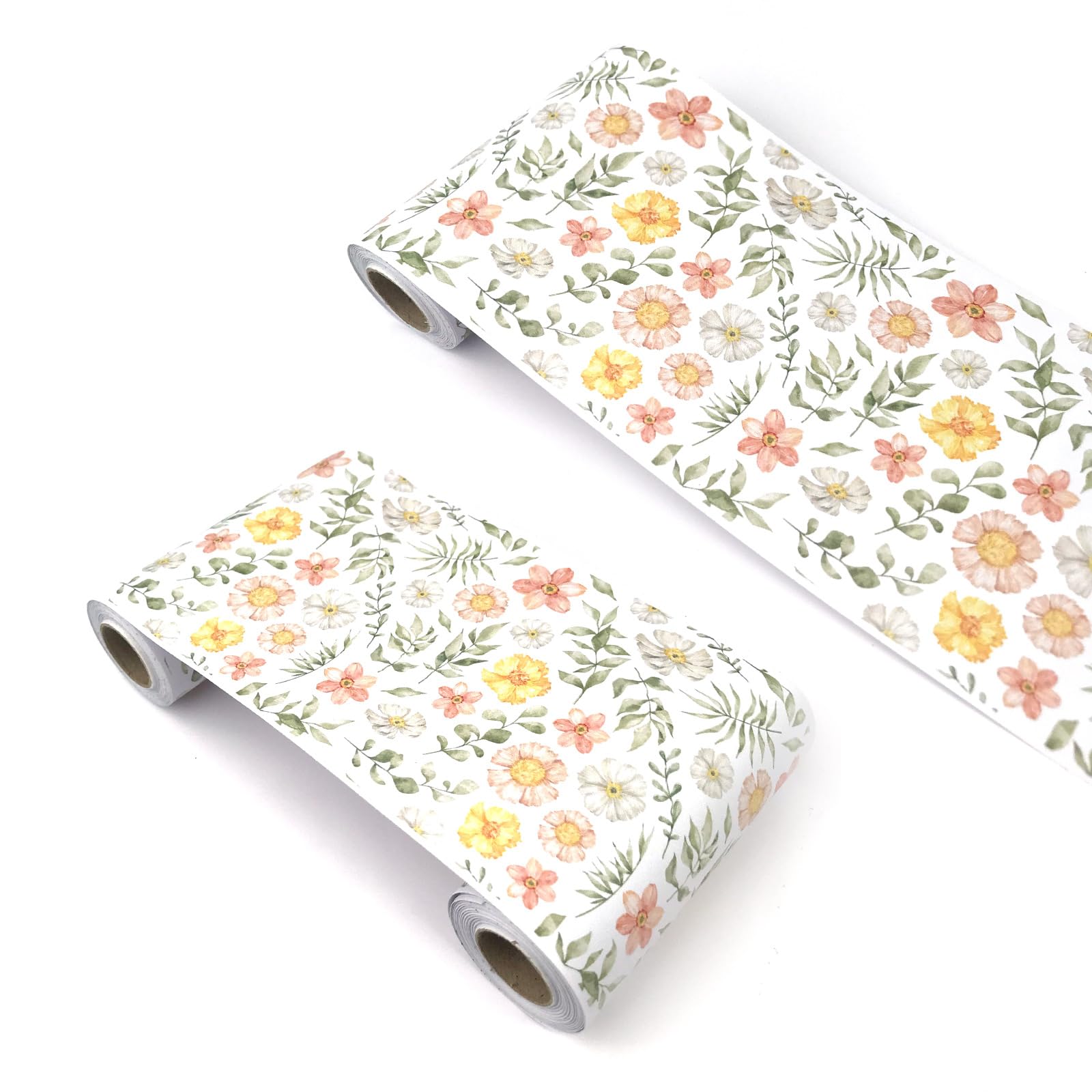 Visitryl Yellow Chrysanthemum Yx210 Wallpaper Border Self Adhesive Wall Tiles Decorative, Peel And Stick Wall Border Bathroom Stickers 12Cm X 1000Cm