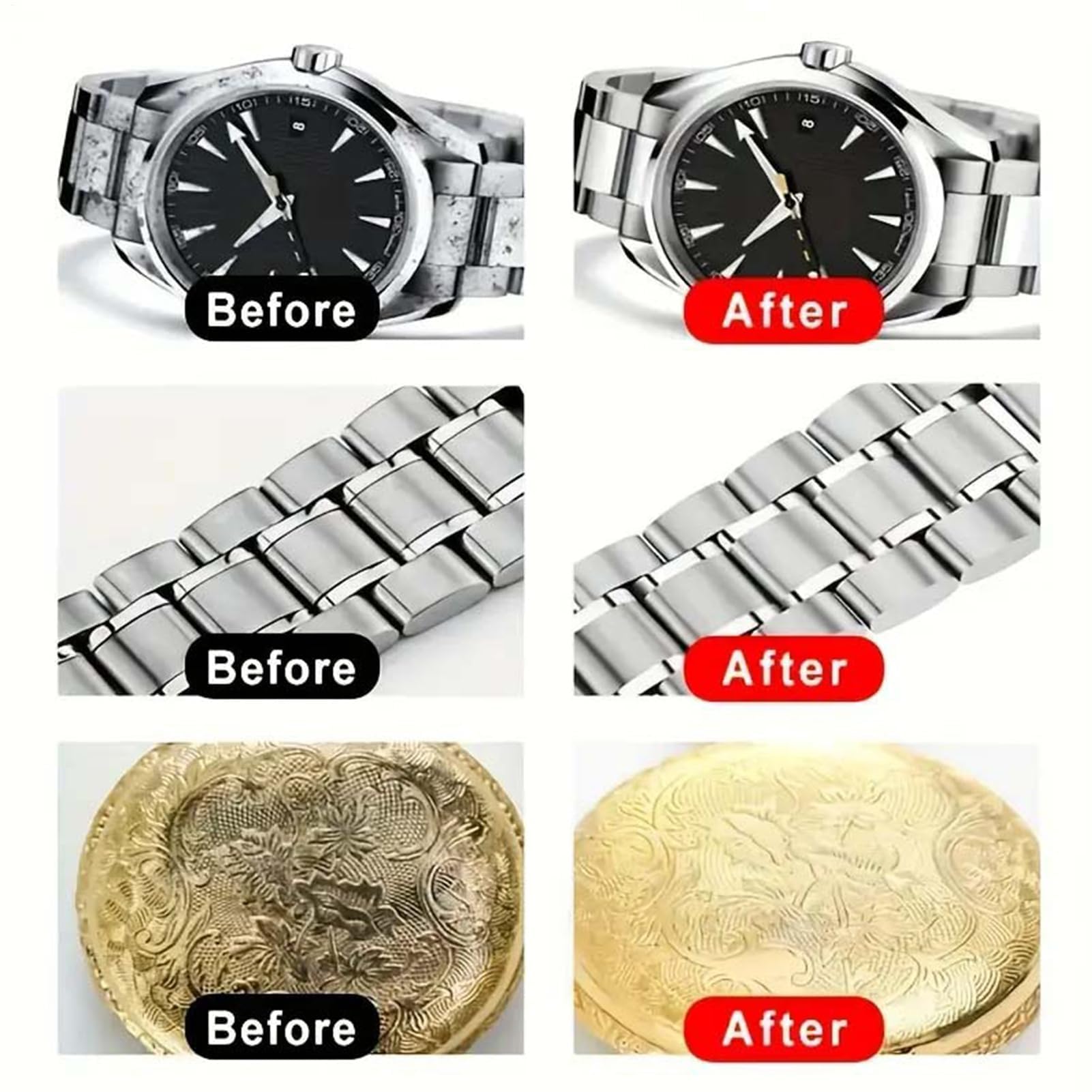 Uhrarmbandreiniger für Männer Reinigungsset Für Schmuck | Spray zur Reparatur von Kratzern an Armbändern für Enthusiasten, Profis, Sammler, Frauen, Männer, Zuhause, Werkstatt,