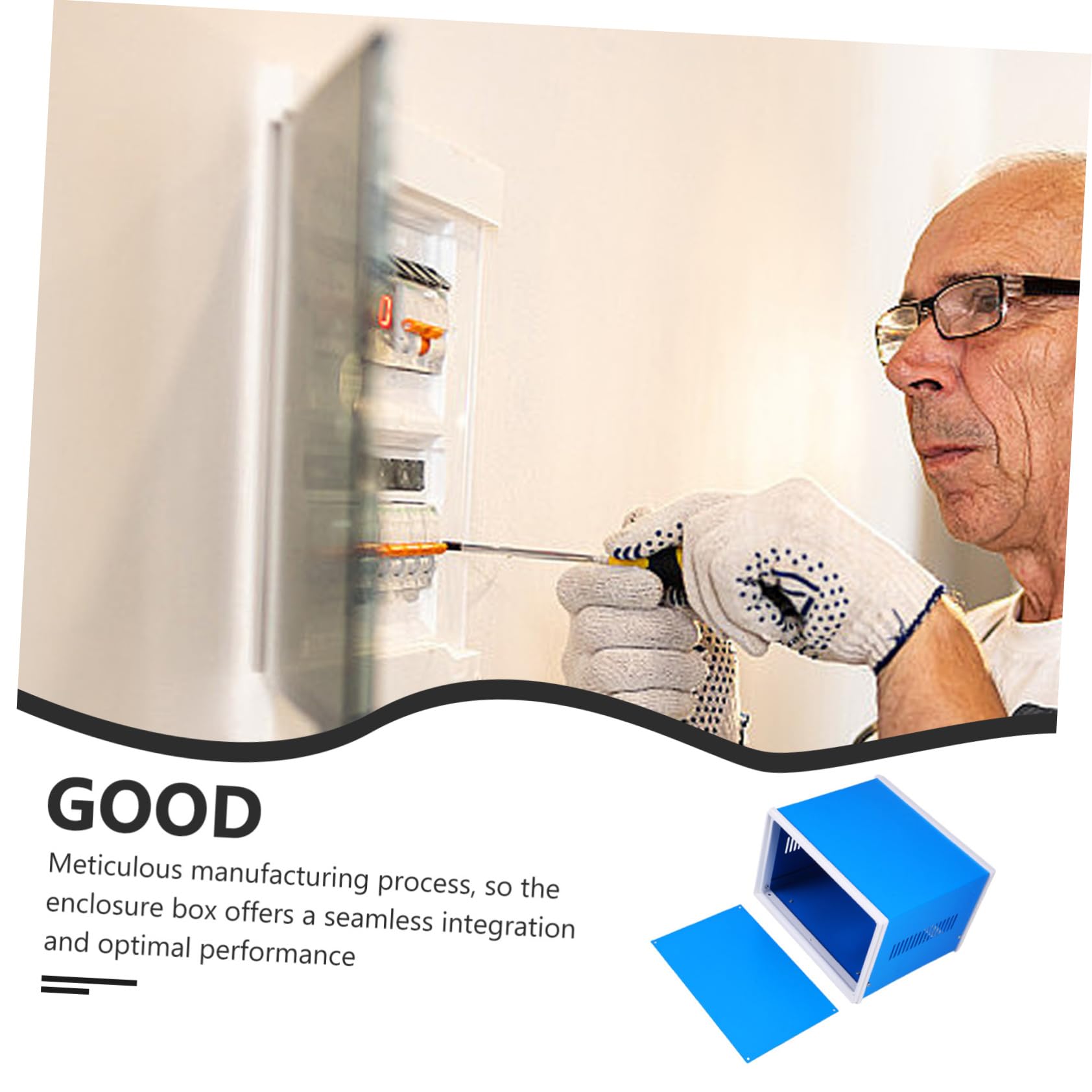 Metall Projektbox Eisengehäuse Schaltkasten Elektrische Anschlussdose Selbstgemacht Gehäuse Elektronik Verteilerkasten 140x210x180mm für Kommunikations und Signaltechnik