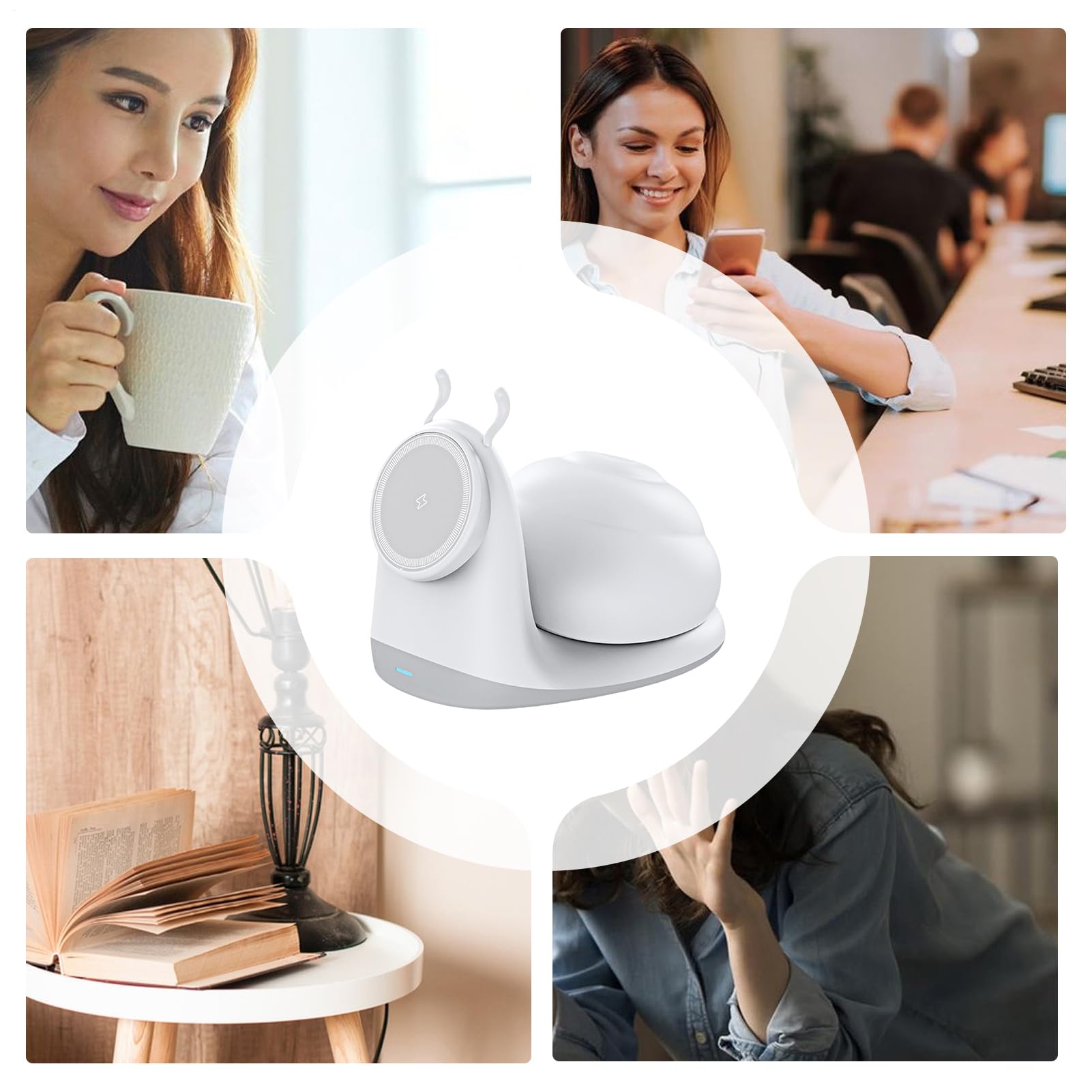 Luce notturna, simpatica piastra di ricarica wireless da 15 W, ricarica | Tappetino di ricarica, per ufficio, casa, camera da letto, cameretta dei bambini, comodino, dormitorio, auto, allattamento