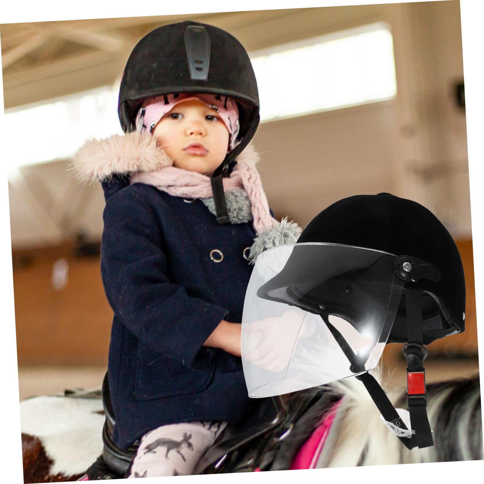 Casco Equestre Per Ragazzo Ragazza e Traspirante Protezione Sicura Per Sport All Aperto Come Equitazione e Bicicletta Design Comfortevole e Ventilato Per Attività All Aperto