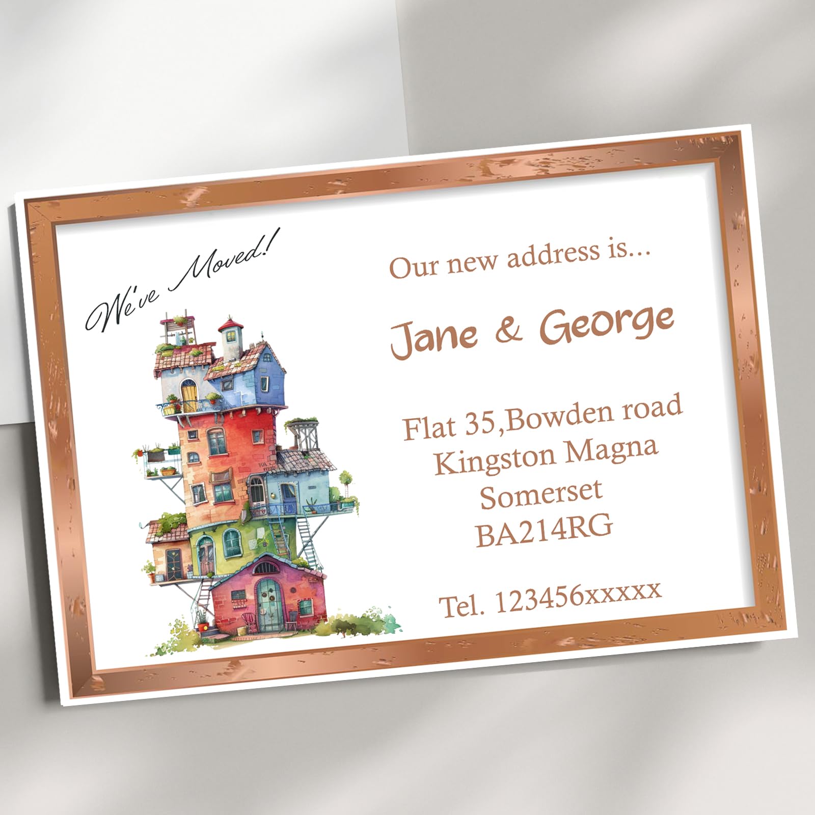 Personalised Change of address cards,New home, Printed moving house,We're Moving announcement, I've moved