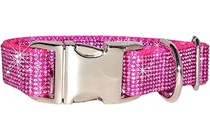 Hot Dog Necklace: Pink Bling Dog Collar for Your Precious Pup