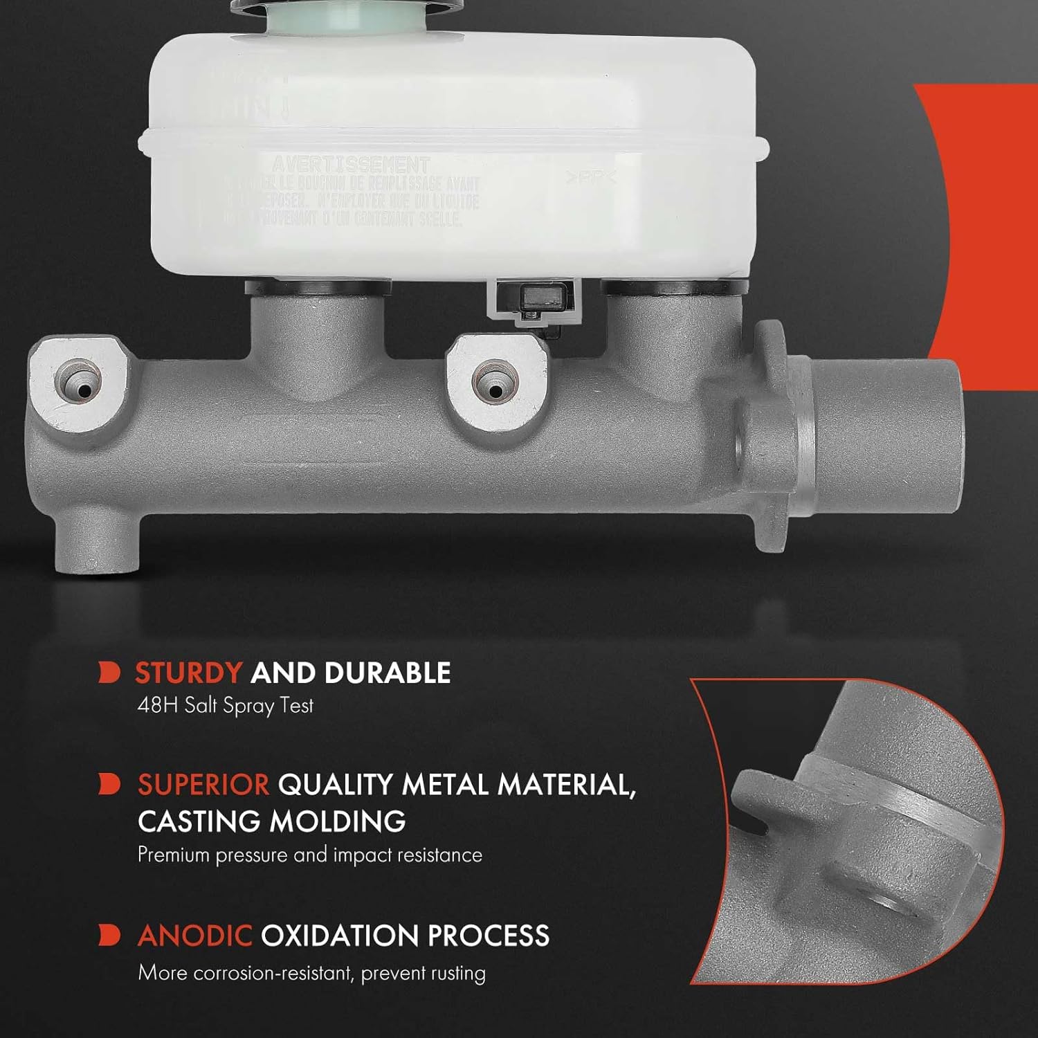 A-Premium Brake Master Cylinder with Reservoir and Sensor Compatible with Ford Vehicles - Windstar 1999 2000 2001 2002 2003 - Replace# 1F2Z2140CA, XF2Z2140EA