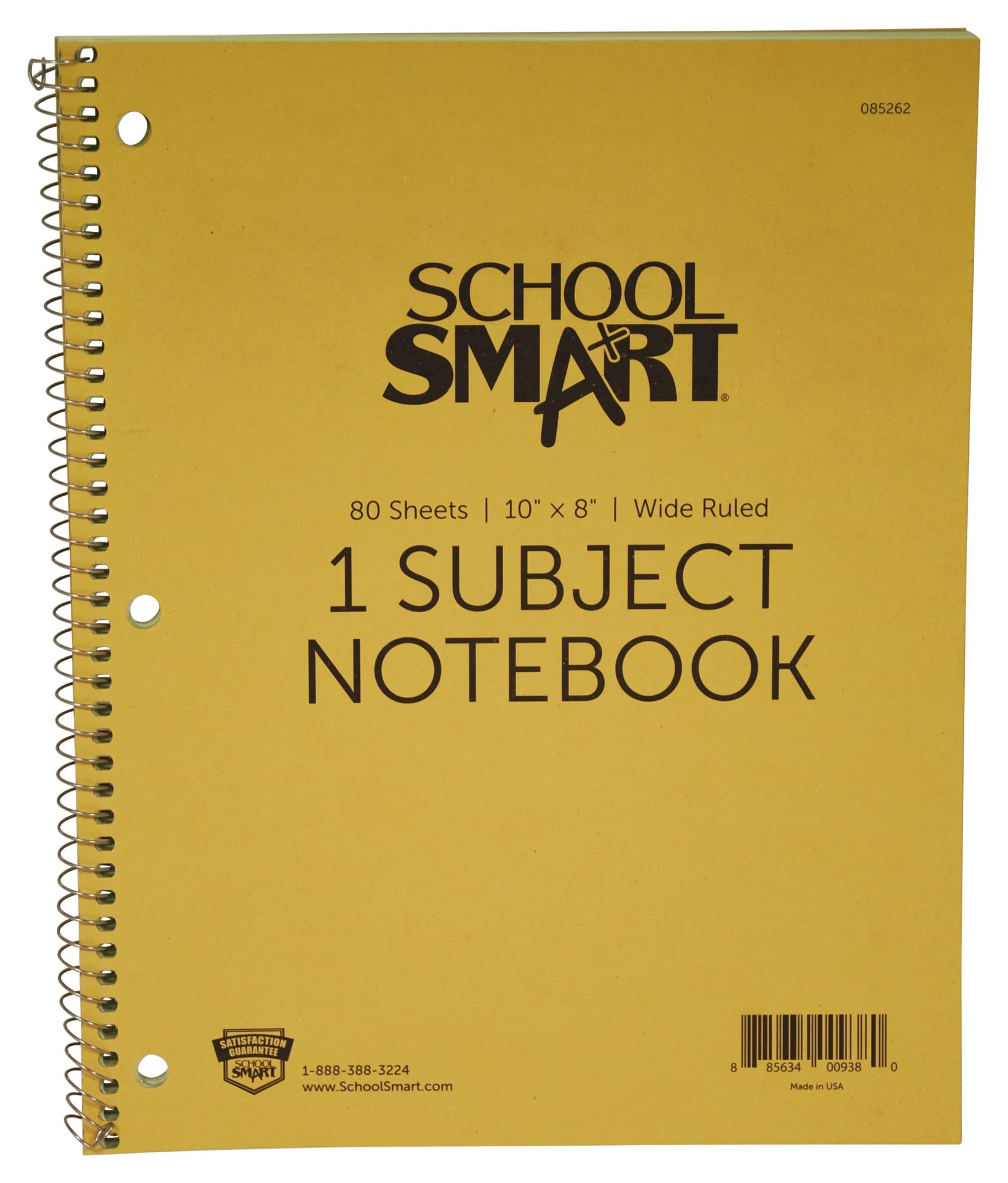 School Smart - Quaderno a righe non perforato, 1 soggetto, 20 x 20 cm