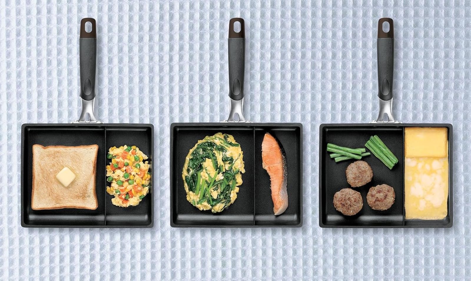 Amazon｜タマハシ 仕切りフライパン 七三分け お弁当 2品同時に調理