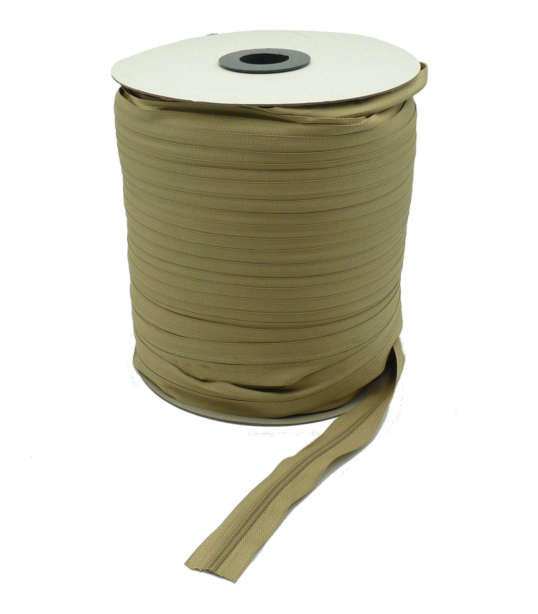 Cremallera Continua Beige Nº5 - 200 Metros Con 300 Correderas, Ideal Para Cojines, Bolsos Y Manualidades