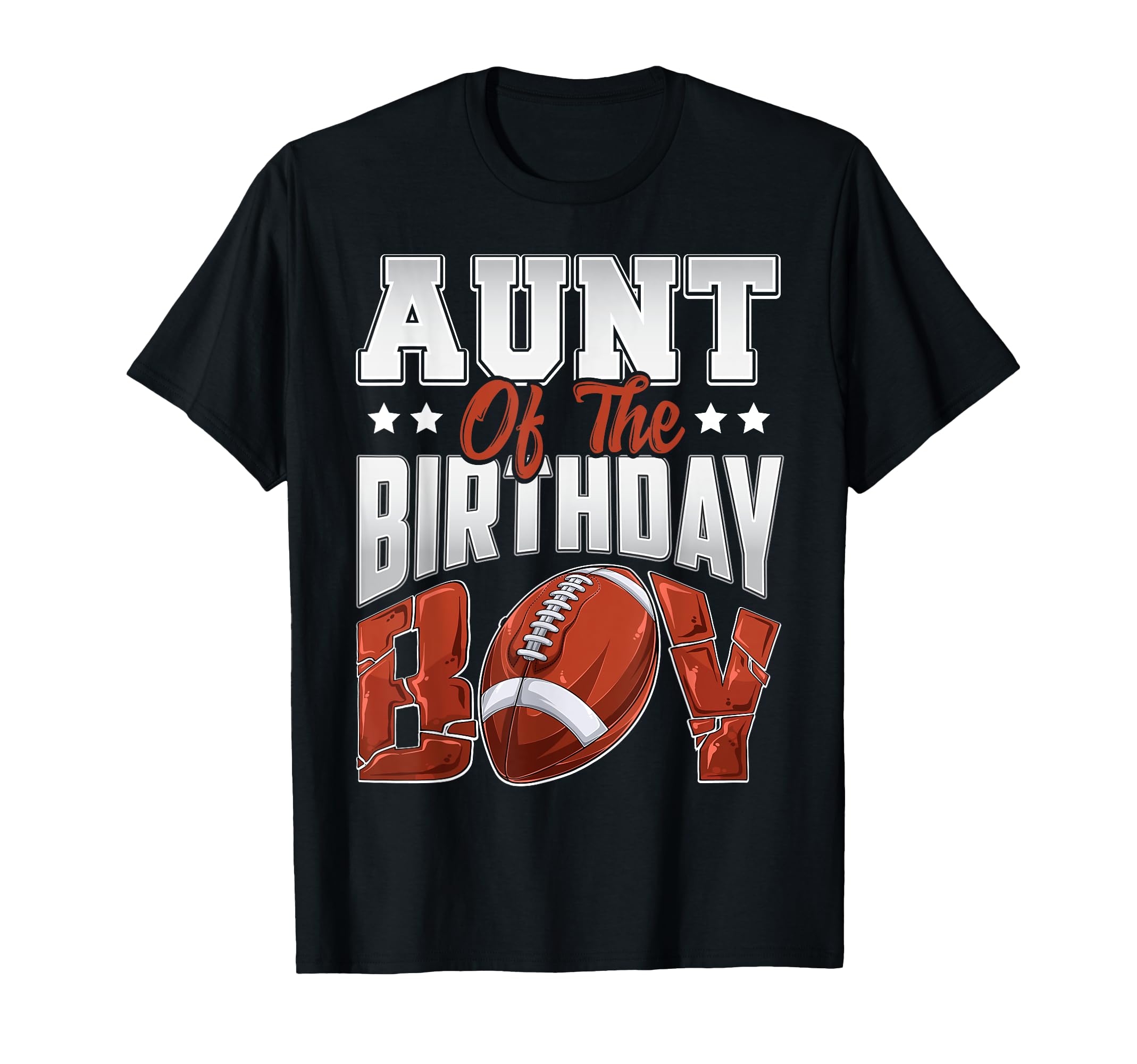 Aunt Football birthday Boy Family Baller b-day Party T-Shirt