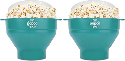 Miniatura 16 de Popco - Palomitas de maíz para microondas de silicona con asas, palomitero de silicona, cuenco plegable y apto para lavavajillas - 15 colores