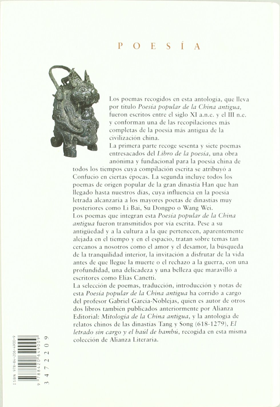 Poesía popular de la China antigua (Alianza Literaria (AL))