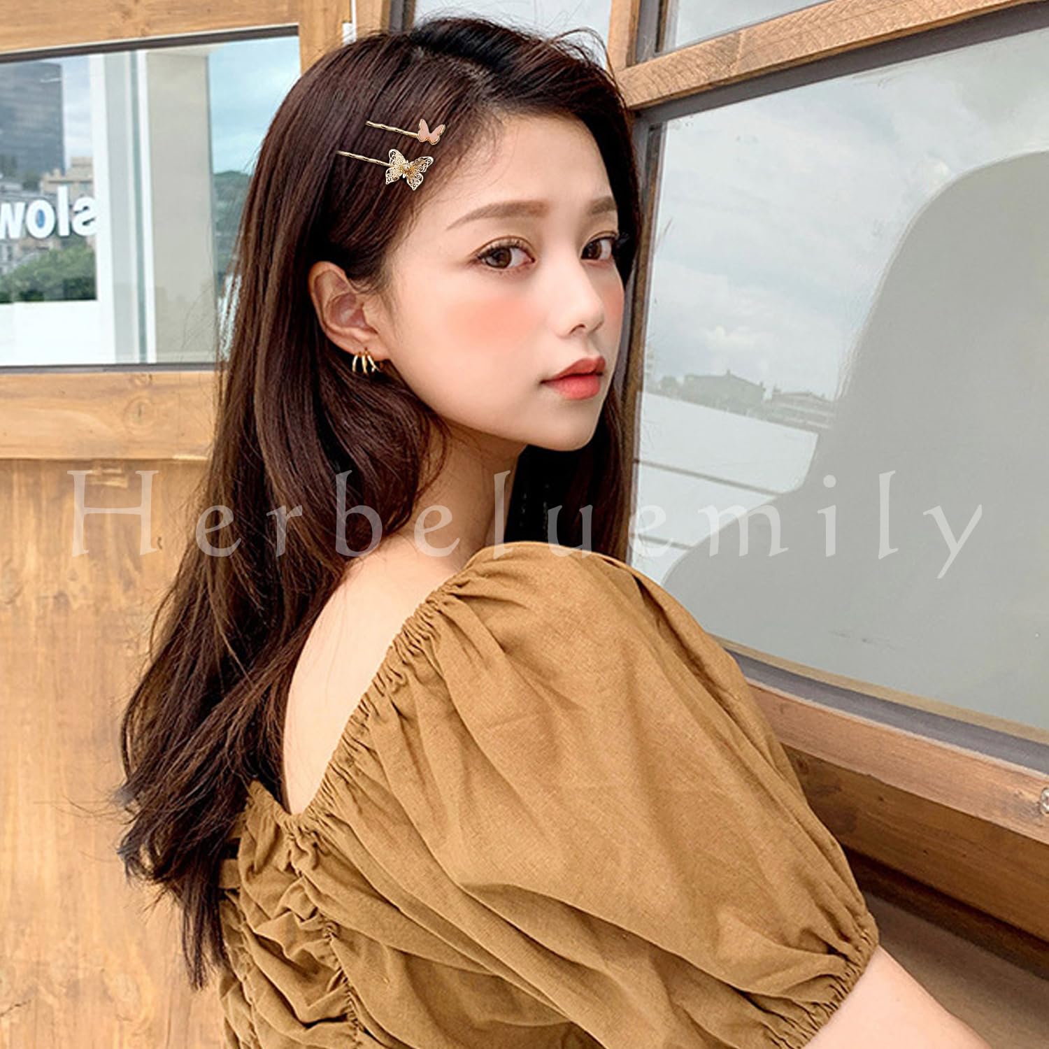 Amazon | [Herbeluemily] ヘアピン 髪留め ビジュー 前髪ピン かわいい