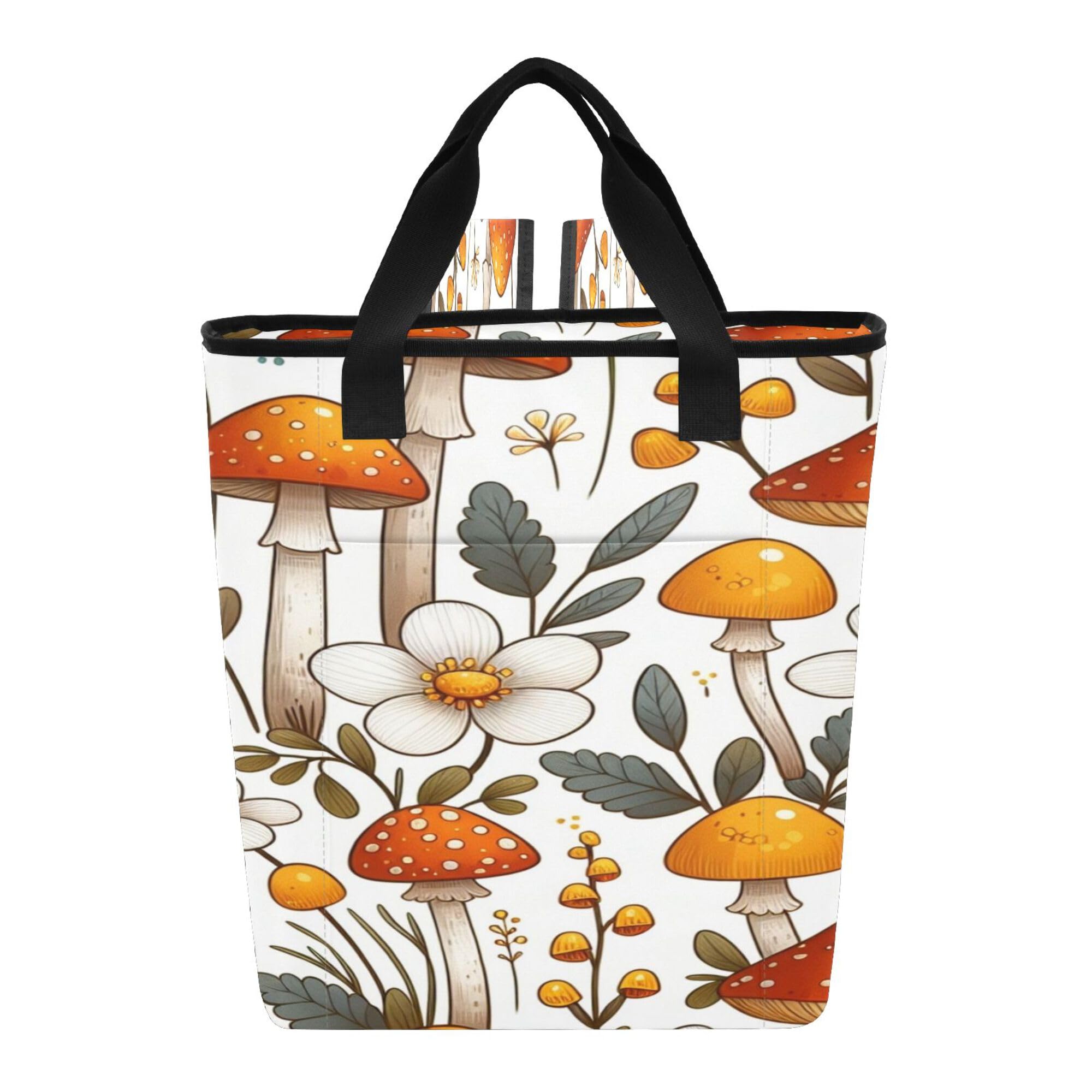 PYBUG Mushrooms Reusable Insulated Backpack 36 Cans,Large Leakproof Portable Cooler Tote Organizer for Office Picnic Hiking Beach BBQ