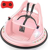 Vista 1 de ELEMARA Coche de choque para niños, 1.9 mph máximo, 12V juguete montable para niños pequeños con control remoto, 2 velocidades, 2 modos de juego
