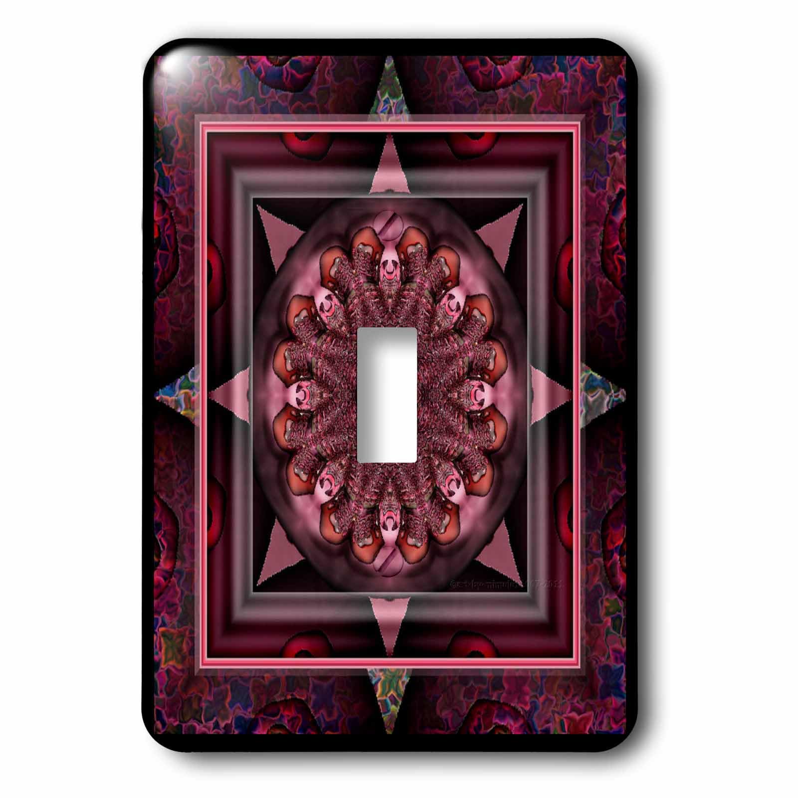 Interrupteur à bascule pour remplacer une plaque blanche par un motif mandala 3dRose