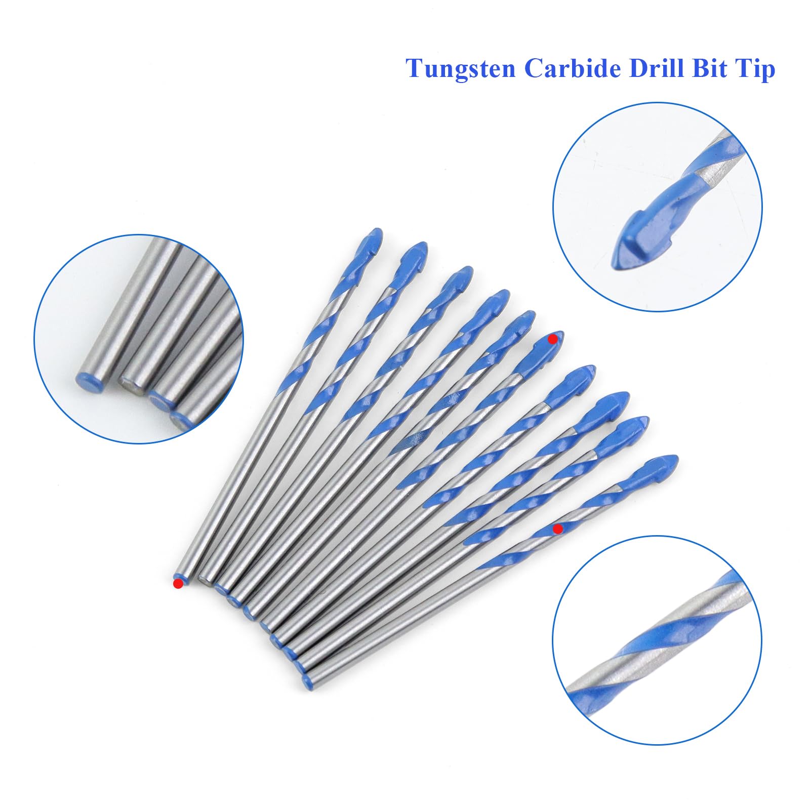 Masonry Drill Bit Set - 10 Pieces -3