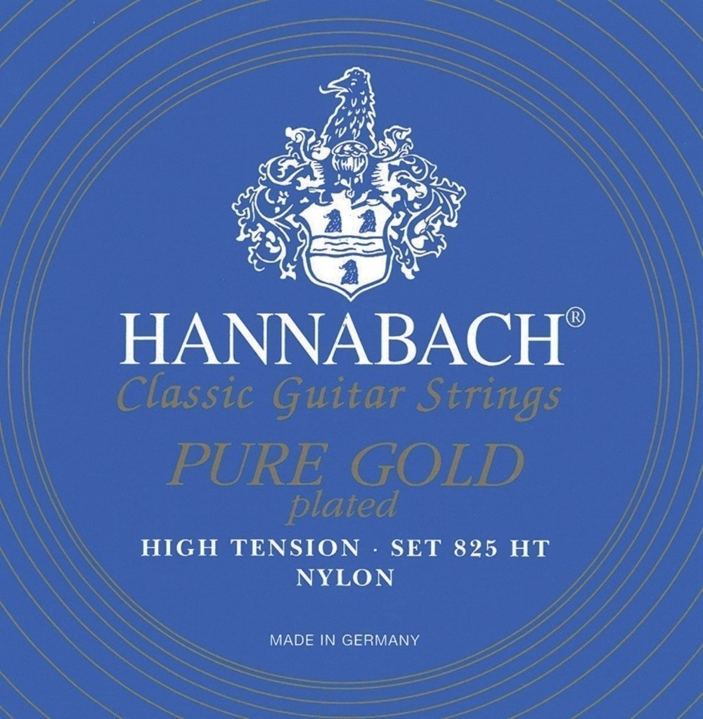 Hannabach Classical Guitar Strings Series 825 High Tension Pure Gold gold-plated - Set of 3 bass strings