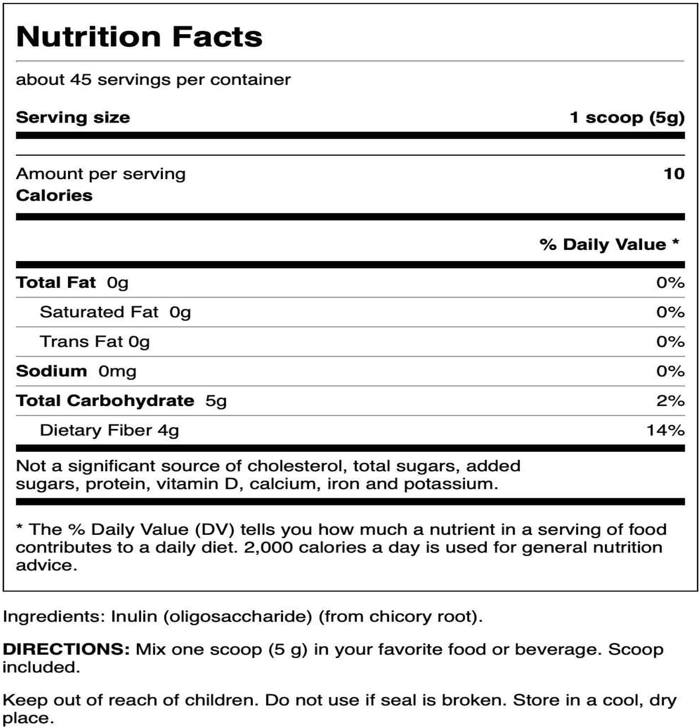 Swanson Inulin - Prebiotic Soluble Fiber Powder Promoting Digestive Health - Naturally Occurring FOS from Chicory Root Supporting Overall Gut Performance - (8 oz Each) (3 Pack)