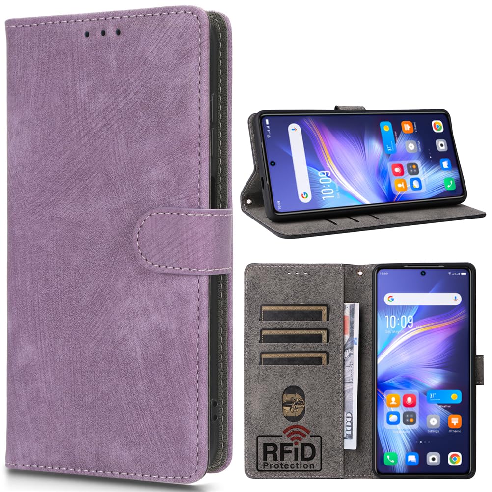 RFID Blocking Coque Avec TCL 50 Pro Nxtpaper 5G, Titulaire De La Carte