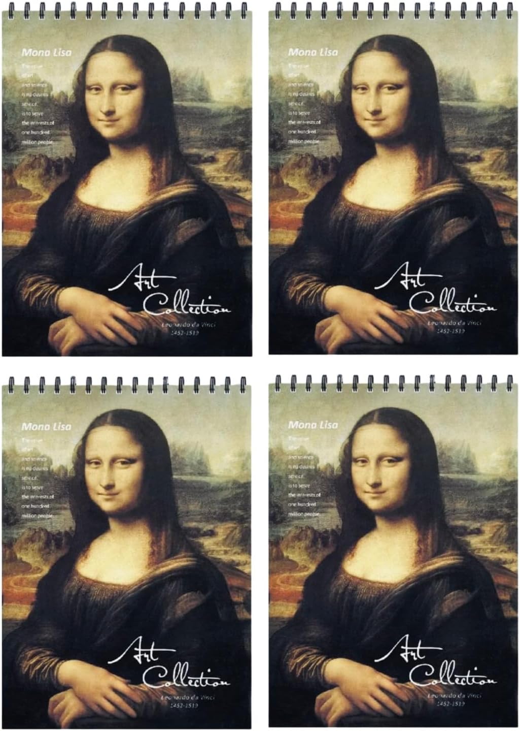 9" x 12" Sketchbook, Top Spiral Bound Sketch Pad,90-Sheets (68lb/100gsm), Acid Free Art Sketchbook Artistic Drawing Painting Writing Paper for Artists of All Ages (Mona Lisa 4 Pack)