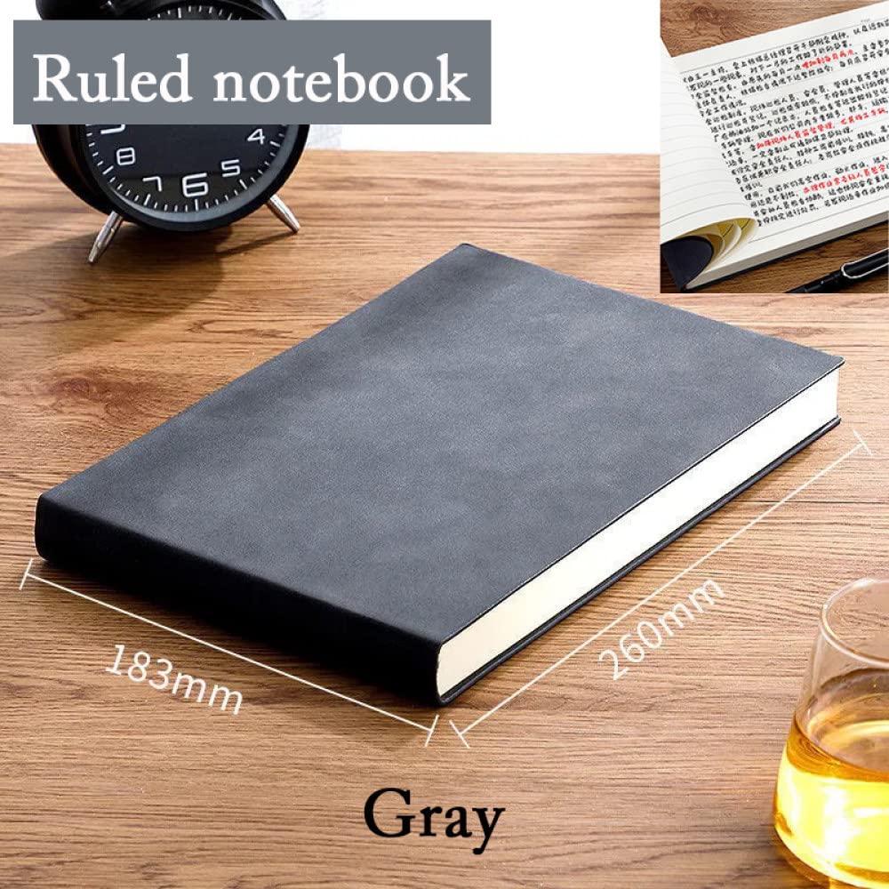 Bloc-notes B5 pour la prise de notes marqueurs de dessin, carnet de grille de journal et bloc-notes de carte mentale de journal pour l'agenda du planificateur d'art, gris, ligné