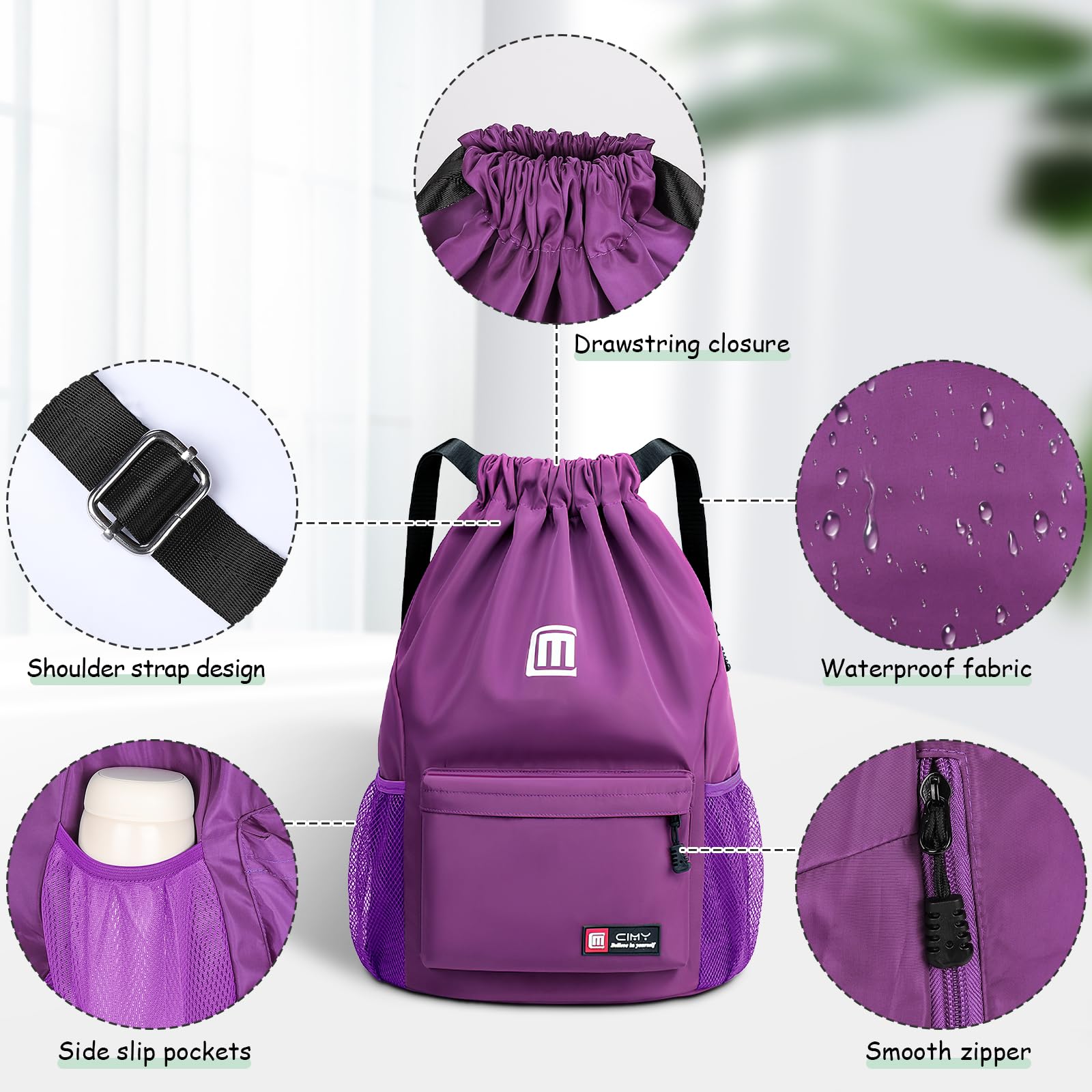 Fadeeg Sacca Sportiva,Unisex Sacchetto Sportivo Borsa Con Coulisse Sacca Palestra Sacchetta Sportiva Per Bambini E Adulti