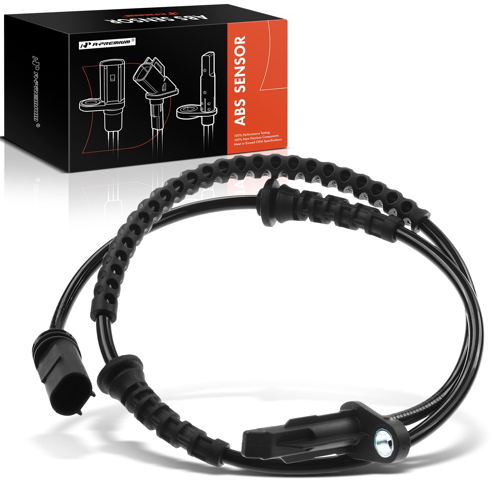 A-Premium ABS Wheel Speed Sensor Front Driver or Passenger Side Compatible with BMW & Mini Models - F48 X1 2016-2019, F39 X2 2018-2019, F60 Cooper Countryman 2017-2019 - Replace# 34526850765