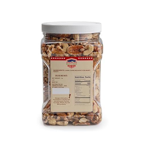 Miniatura 3 de American Best Food Nueces mixtas de lujo crudas en tarro (2 libras)
