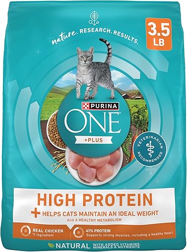 Miniatura 13 de Purina ONE Alimento seco para gatos con alto contenido de proteínas, fórmula de peso saludable Plus Peso ideal con pollo para control de peso -