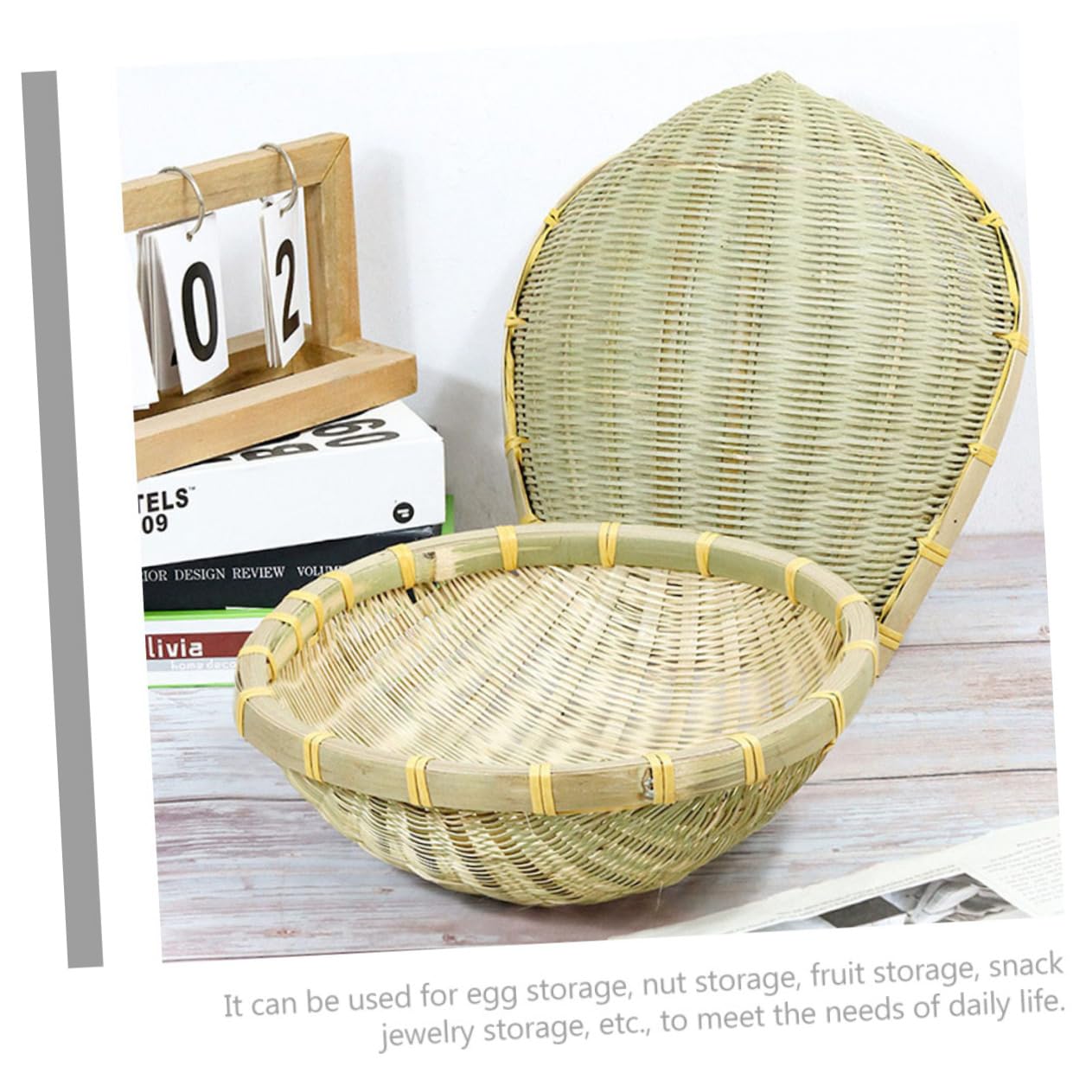 Unomor Sundries Basket Woven Storage Basket Desktop Organizer Keep Things Tidy