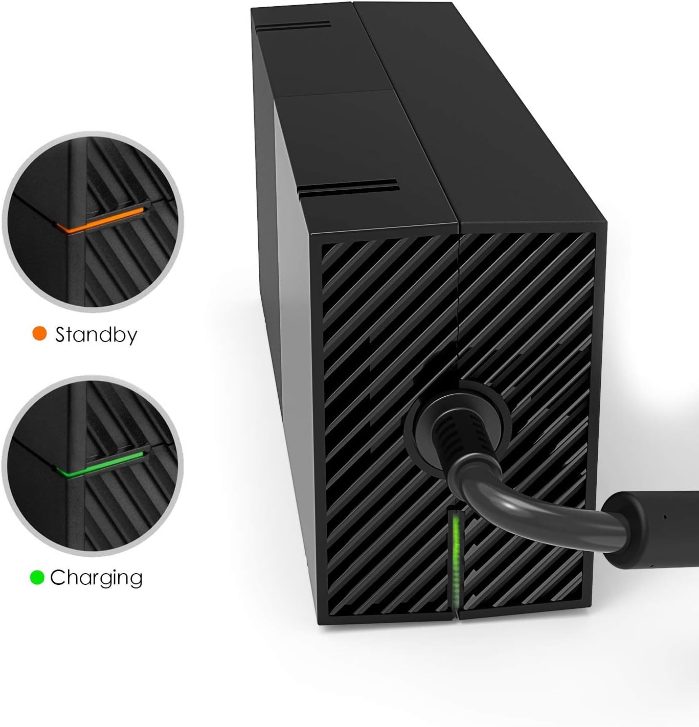 Power Supply for Xbox One, [Low Noise Version] Replacement Power Brick Adapter Compatible with Microsoft Xbox One, 100-240V Voltage AC with Power Cord Cable