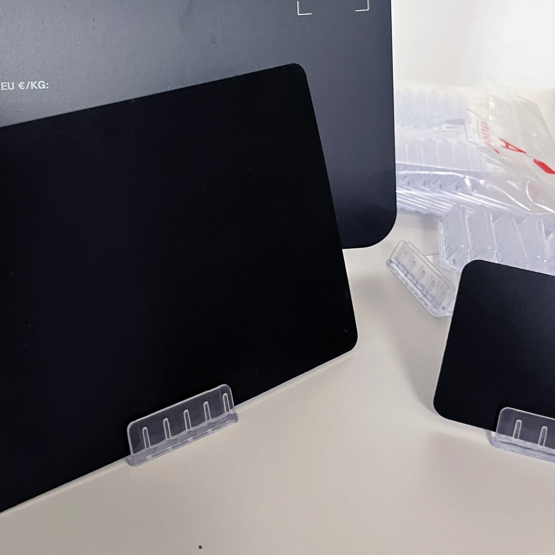 50 Supporto Etichette di prezzo, con slot frontale per carte. Ideale portaetichette per tenda. Non include le schede.