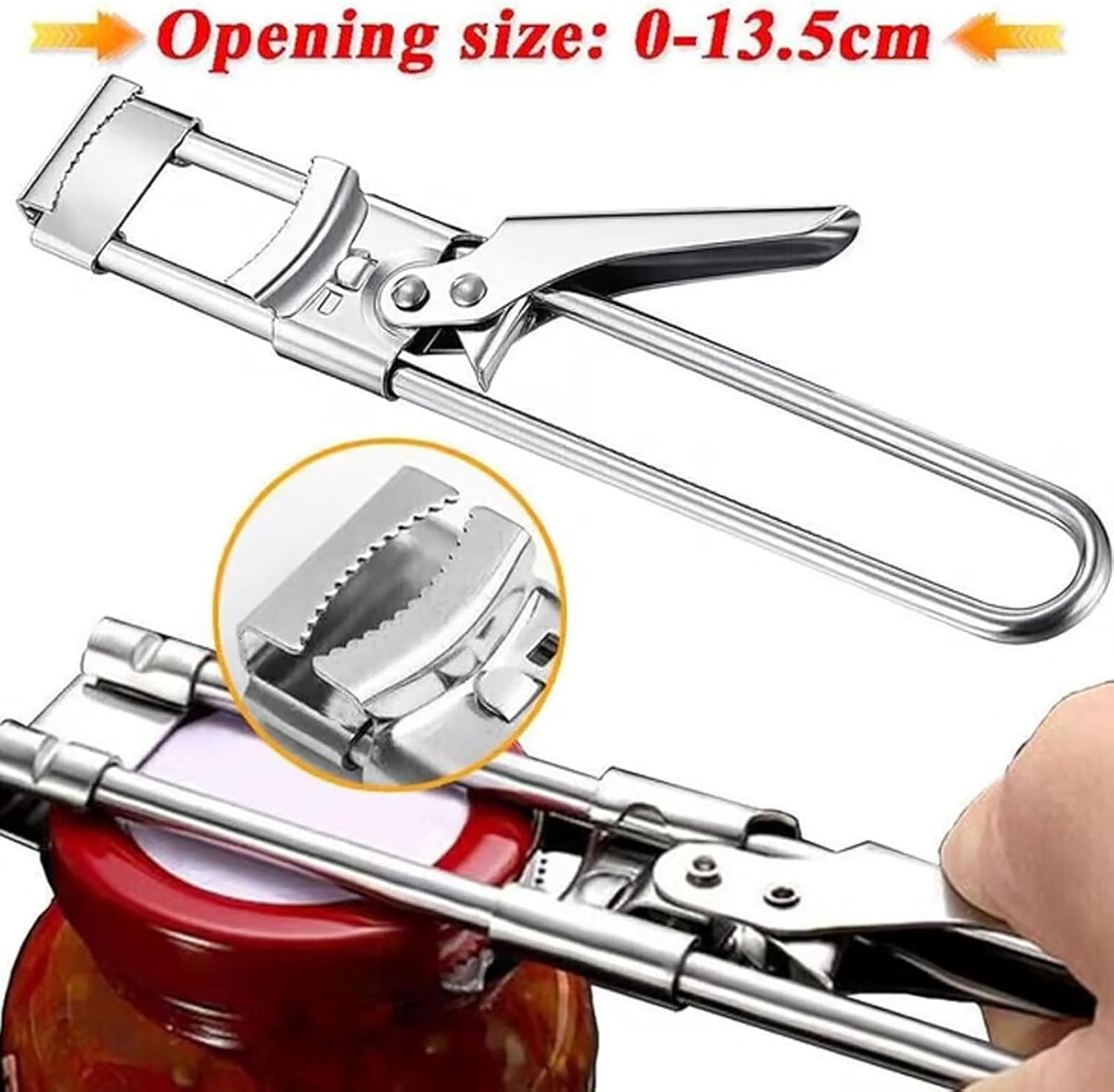Adjustable Stainless Steel Jar Opener, Multifunctional Jar Openers for Weak Hands, Jar Opener for Weak Hands, Ease of Opening for Seniors Kids (2pcs)