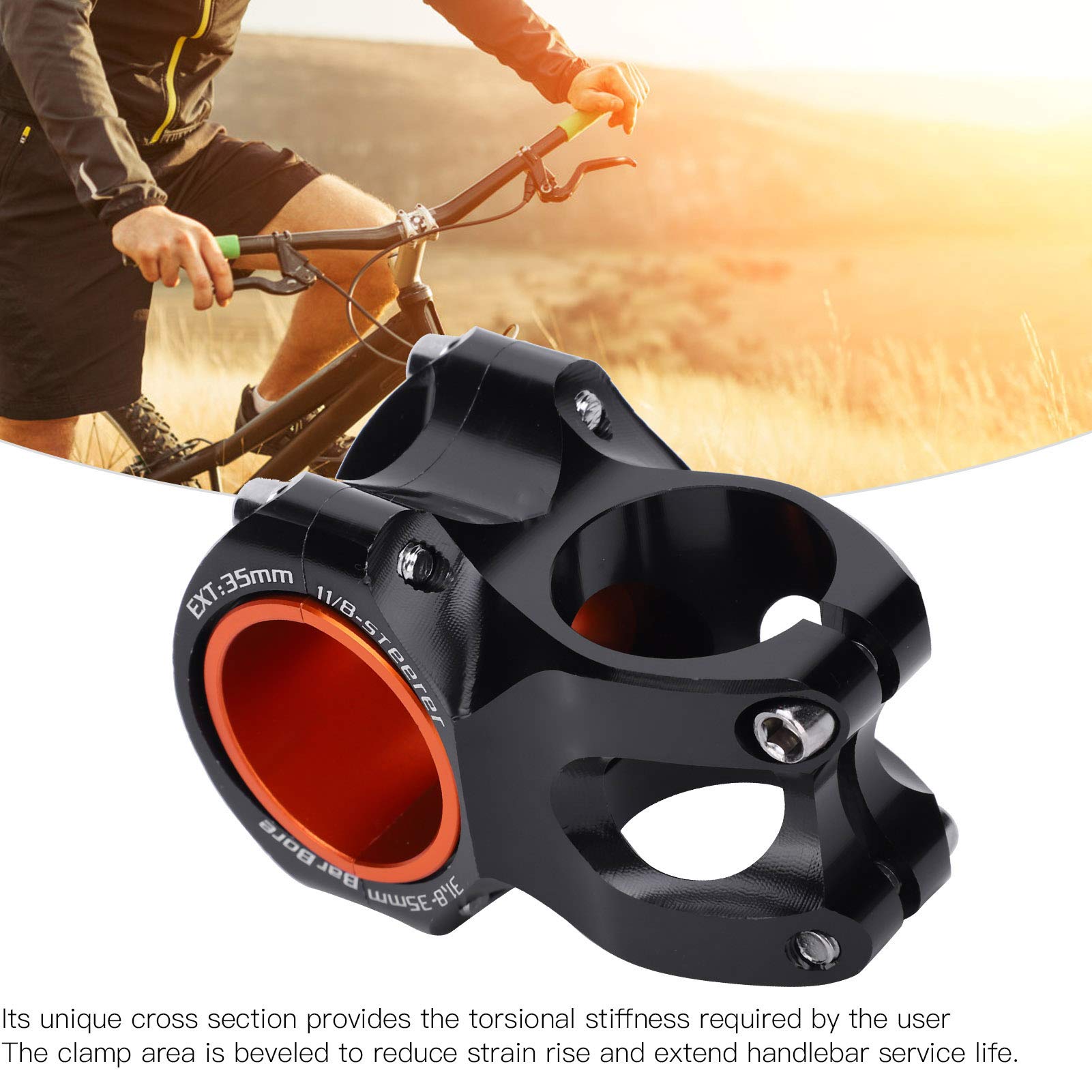 Yizhet Bici Attacco Manubrio Riser, 124mm/138mm Manubrio Riser per Bici Stelo da 28,6mm