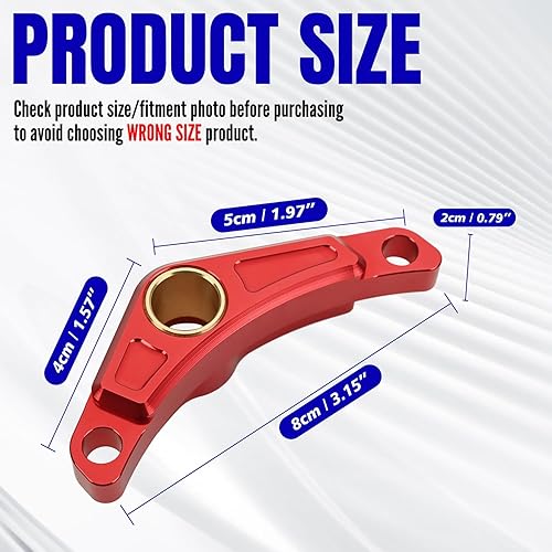 Miniatura 2 de Canitu Soporte de eje de cambio rojo, soporte de aluminio anodizado CNC Billet para palanca de cambios con soporte de 2 pernos para Honda CRF110
