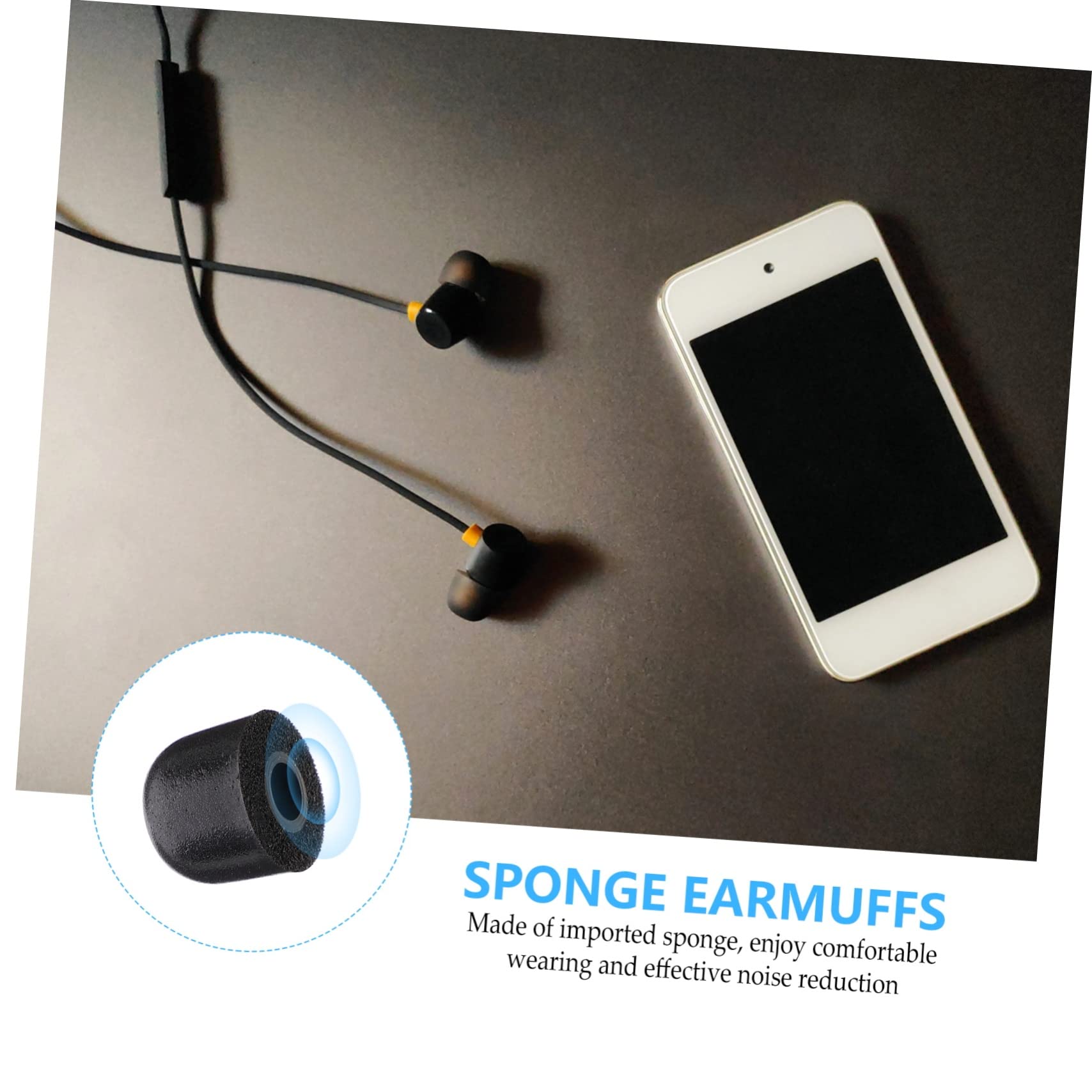 BESPORTBLE 50pièces Embouts Mousse pour Écouteurs Confort Ergonomique Et Isolation Sonore Accessoires Pratiques pour Écouteurs
