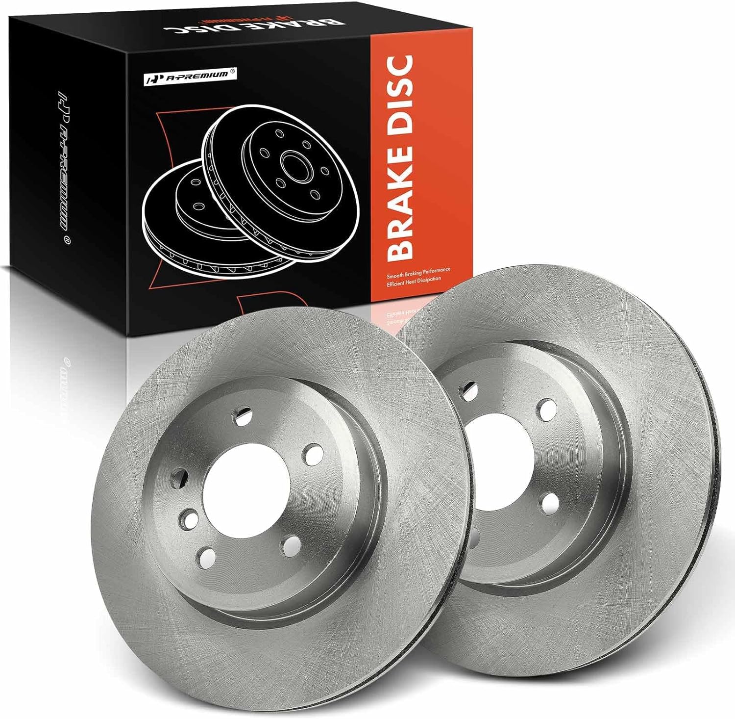 A-Premium 12.8 inch (325mm) Front Vented Disc Brake Rotors Compatible with Select BMW Models - E83 X3 2004 2005 2006 2007 2008 2009 2010, 2-PC Set