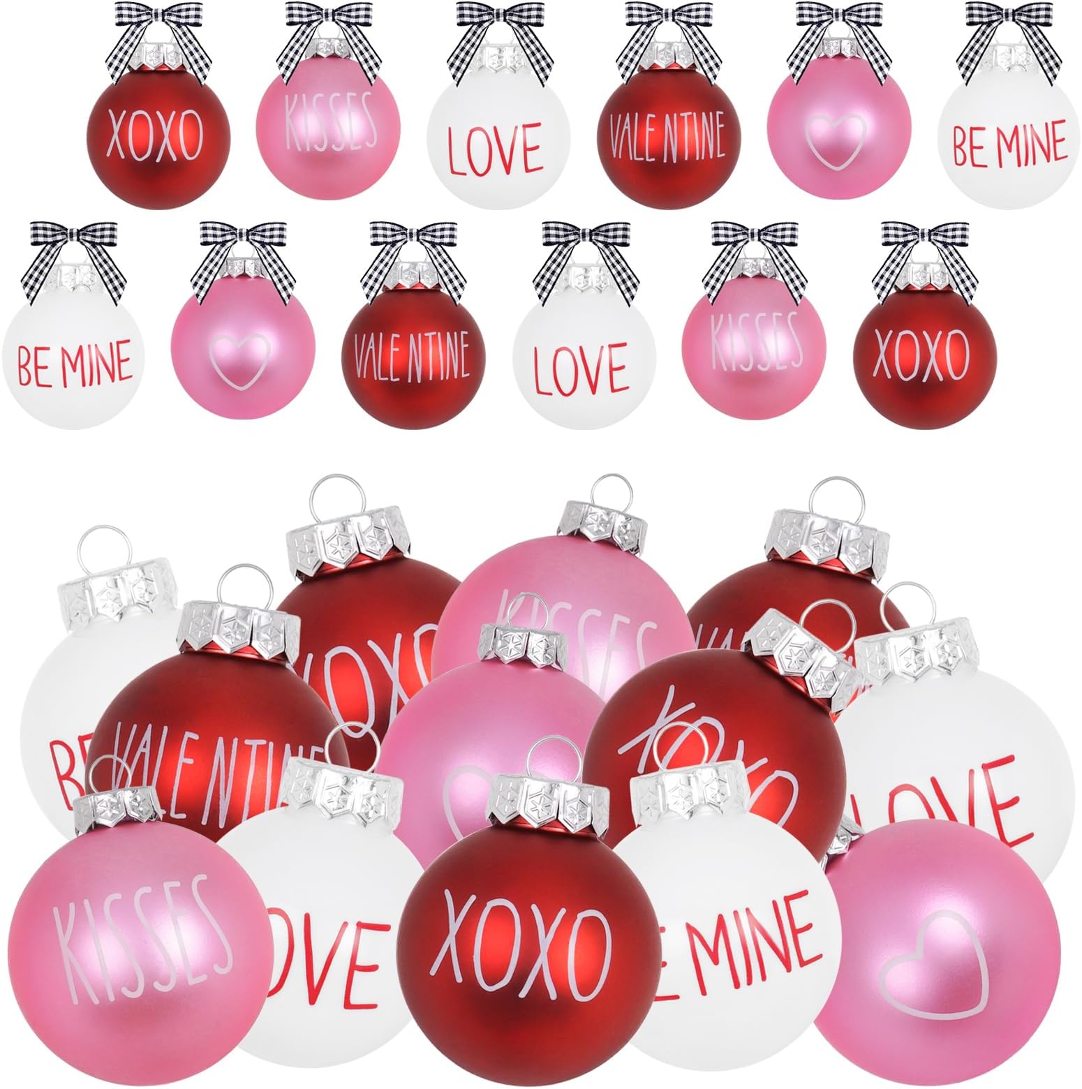 Vinsot 12 Pieces Valentine's Day Ball Ornaments Valentine