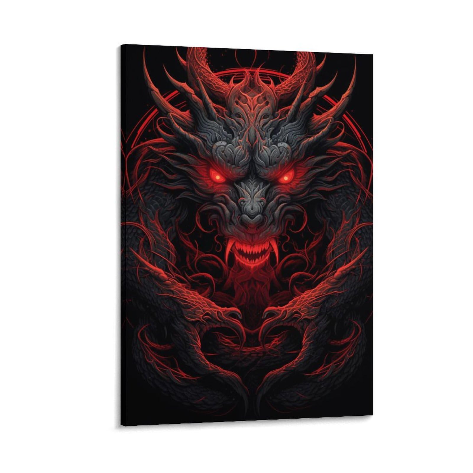 Ayaros Frame-Ancient Dragon Ancient Dragon Art Poster Prints Fantasy Mythological Animal Fashion Canvas Wall Decor Artwork For Home Office Framed 08X12 Inch
