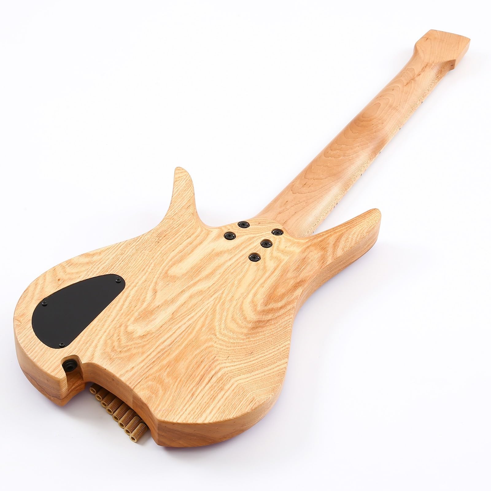 Bezgłowa Elektryczna Gitara Podróżna Z 8 Strunowymi Wentylatorami Ze Stali Nierdzewnej Z Niestandardowym Mosiężnym Mostkiem Profesjonalna Bezgłowy Gitara Elektryczna