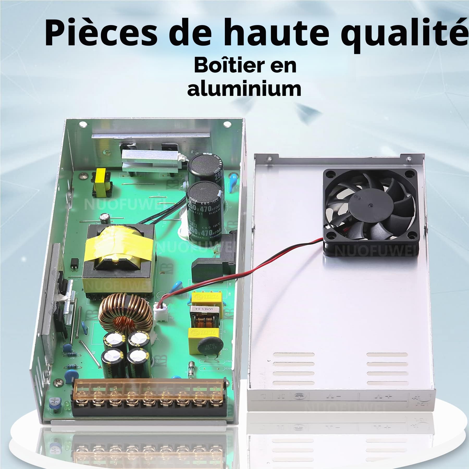 DC 48V 12.5A 600W Alimentation Transformateur 220 V CA à 48 V CC Convertisseur Alimentation 48V 600W Pour lecteurs semi conducteurs Amplificateurs Radios Bandes lumineuses LED et autres appareils 48V
