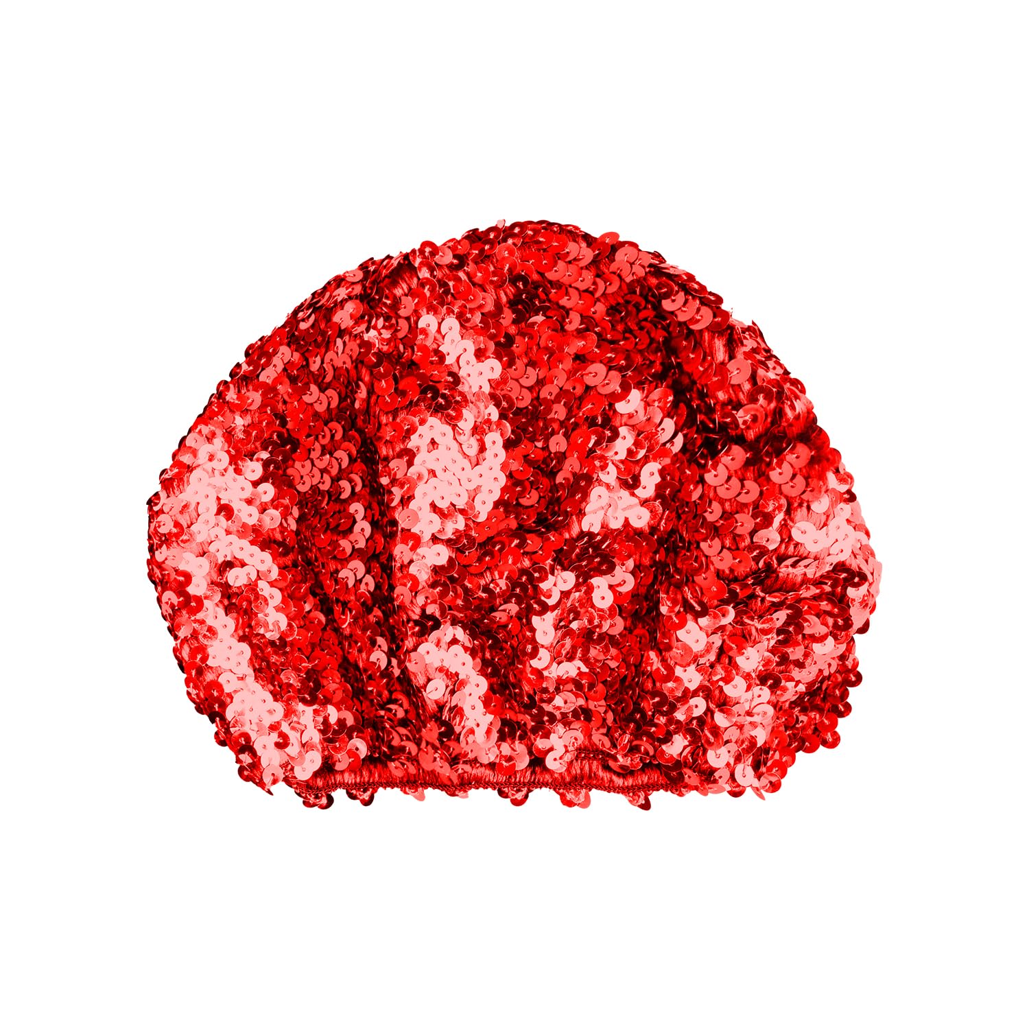 Hopzab Sparkly Sequins Beret Hat, Dazzling Fashionable Beanie Cap for Dancing Party, Nightclub, Disco, School Stage Performance, Cosplay, Mardi Gras Red