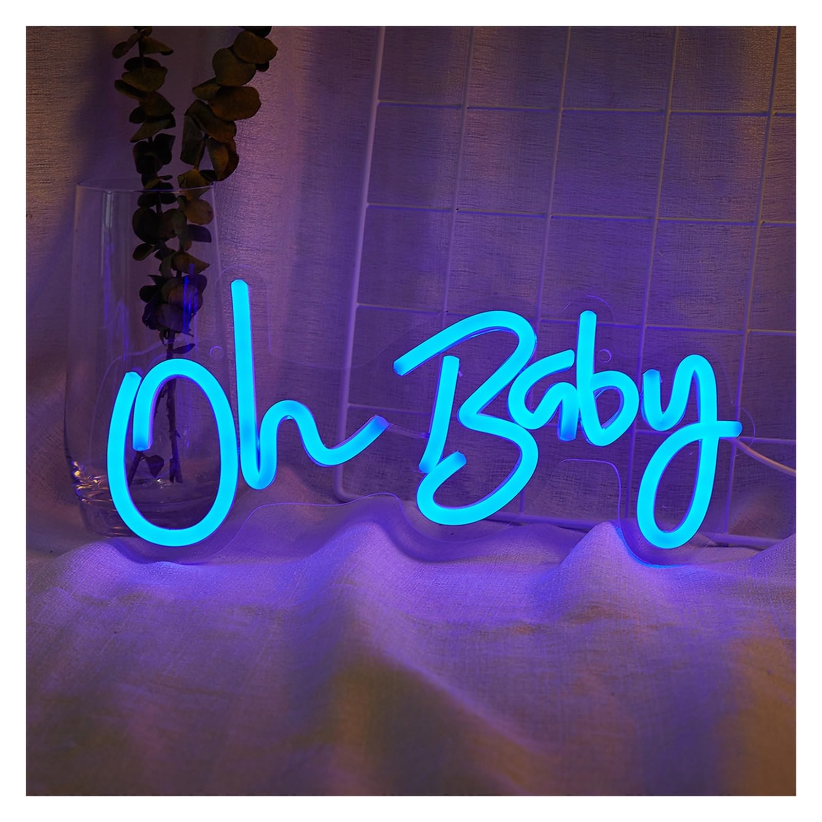 Generico Neon per Oh for baby Insegne con luce notturna da parete e decorazioni per la camera letto il soggiorno(Warm white)
